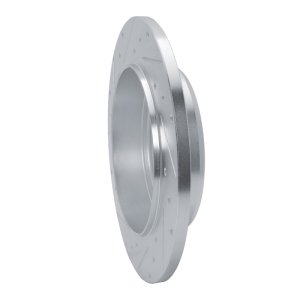 Dodge Durango Brake Rotor (1) - Rear Right - R1 Concepts - Drilled & Slotted - Silver - `11-`22